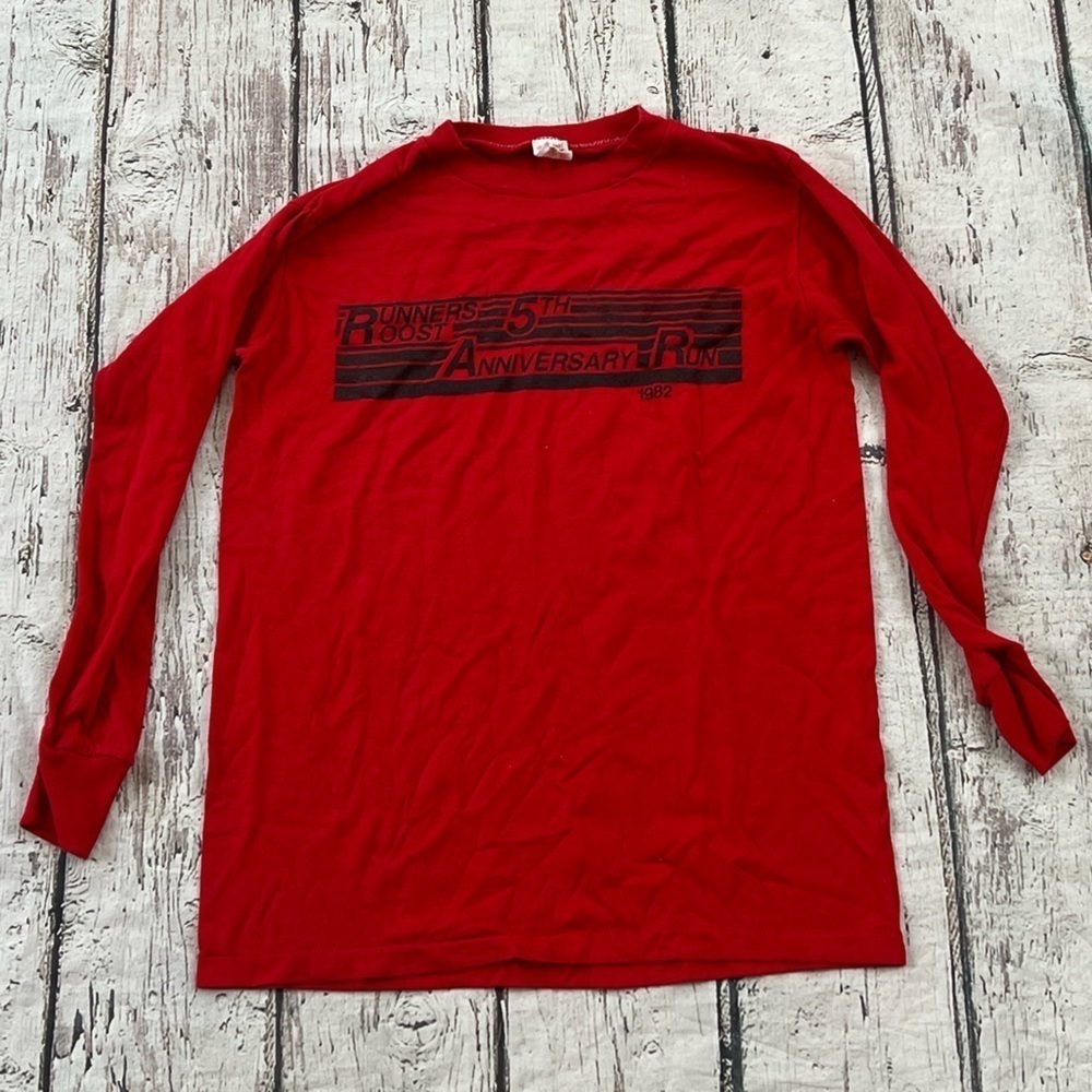 Vintage 80s Runners Roost 5th Anniversary Run Race 1980s Tee tshirt Medium